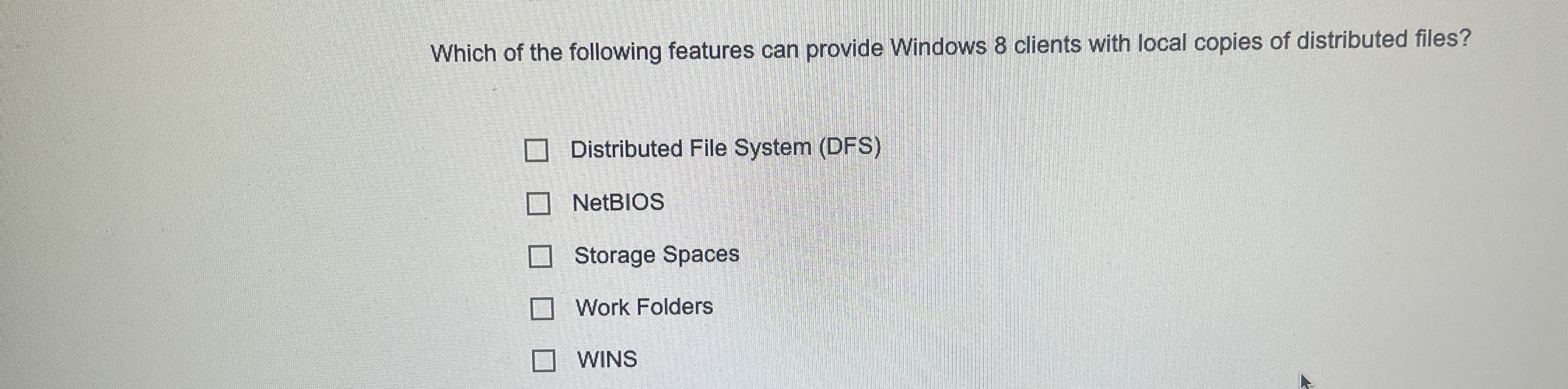 Which of the following features can provide