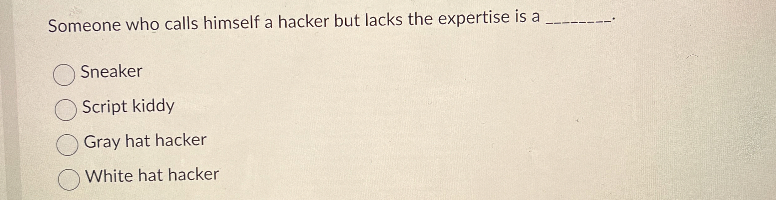 Someone who calls himself a hacker but lacks the