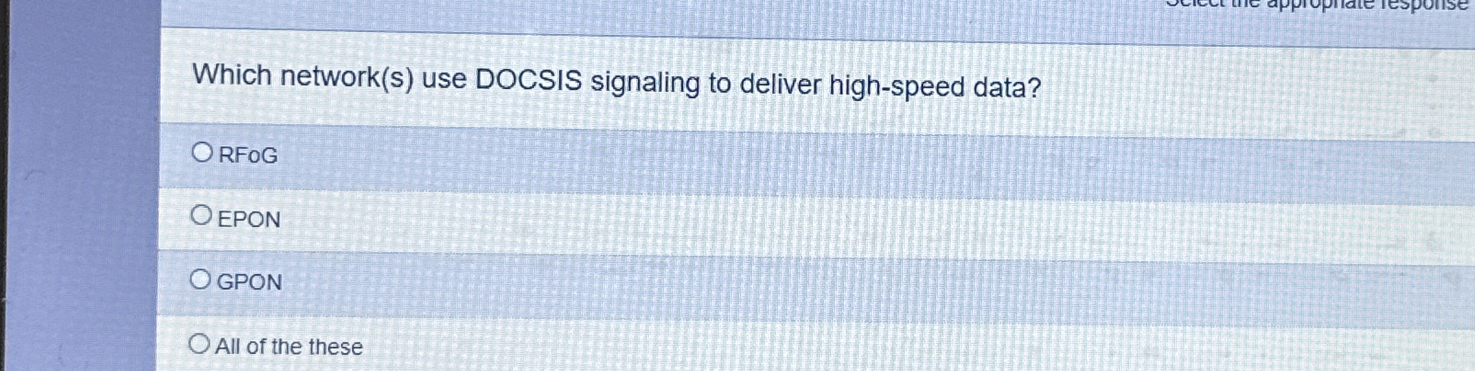 Which network ( s ) use DOCSIS signaling to