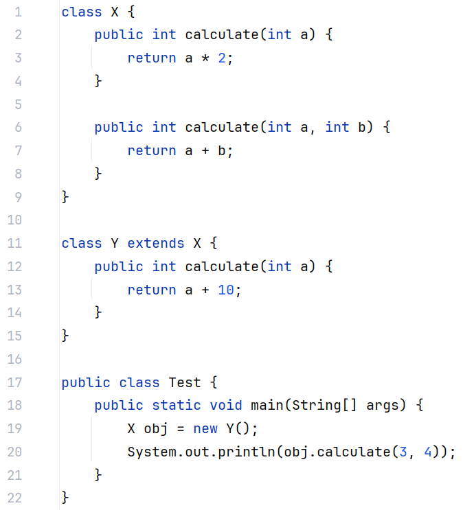 What will code output?class X { public int