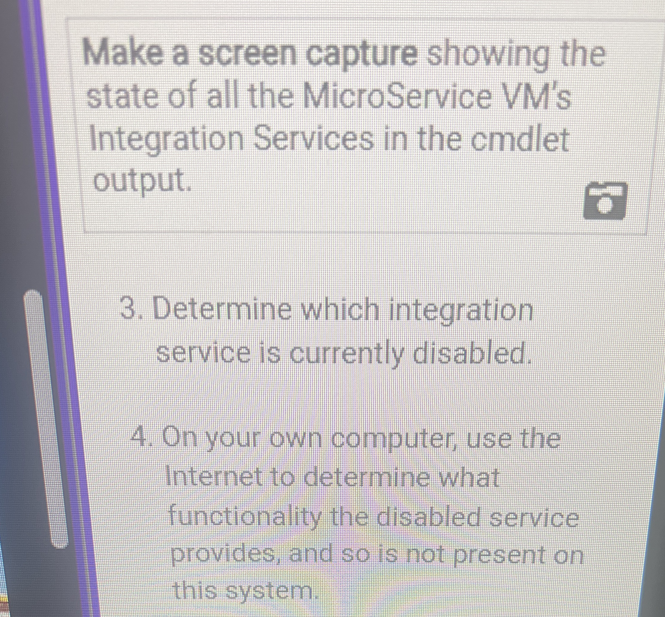 Make a screen capture showing the state of all