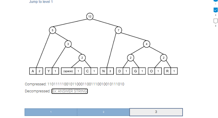 Jump to level 1 Compressed: 1 1 0 1 1 1 1 1 0 0 1