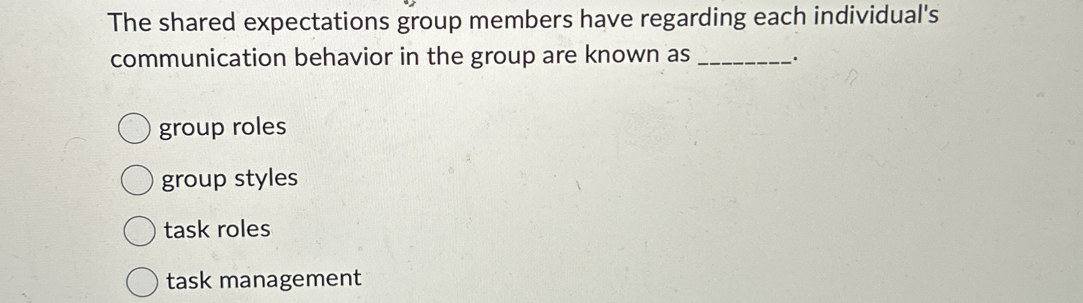 The shared expectations group members have