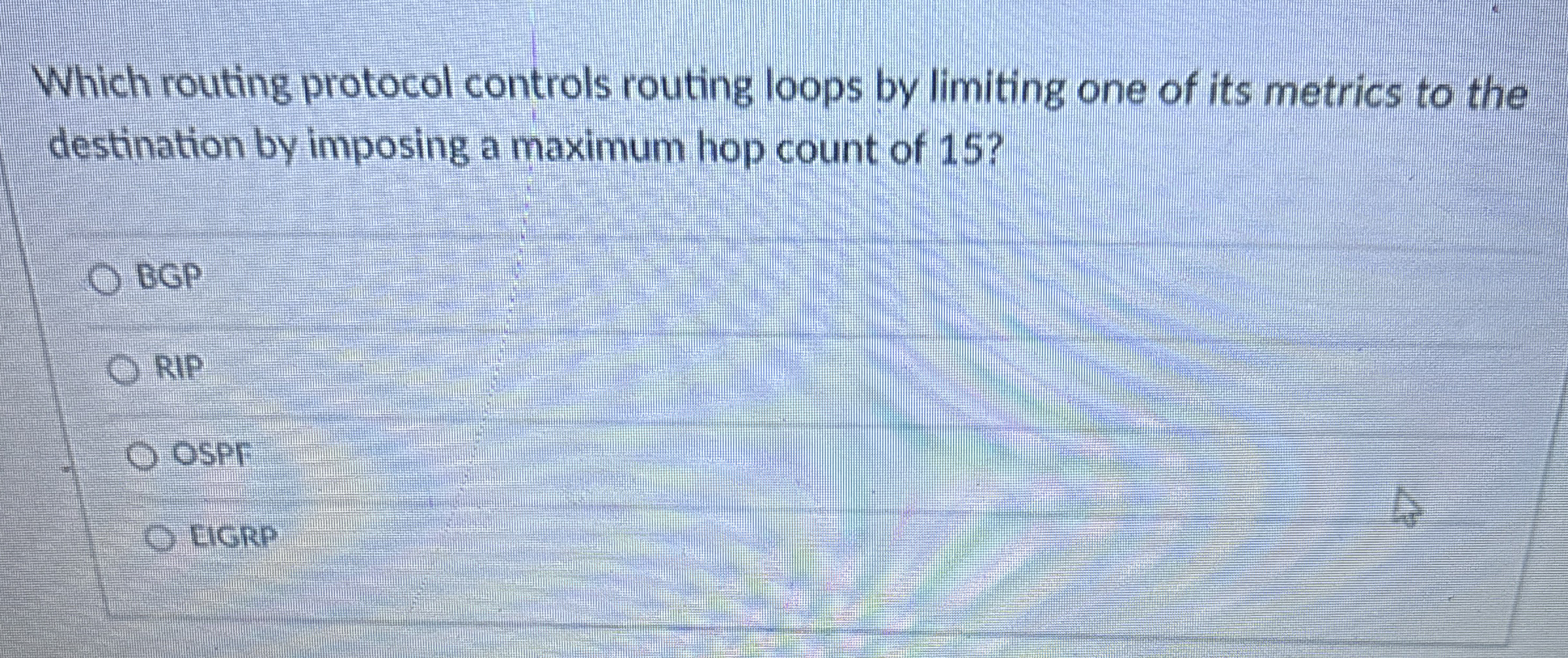 Which routing protocol controls routing loops by