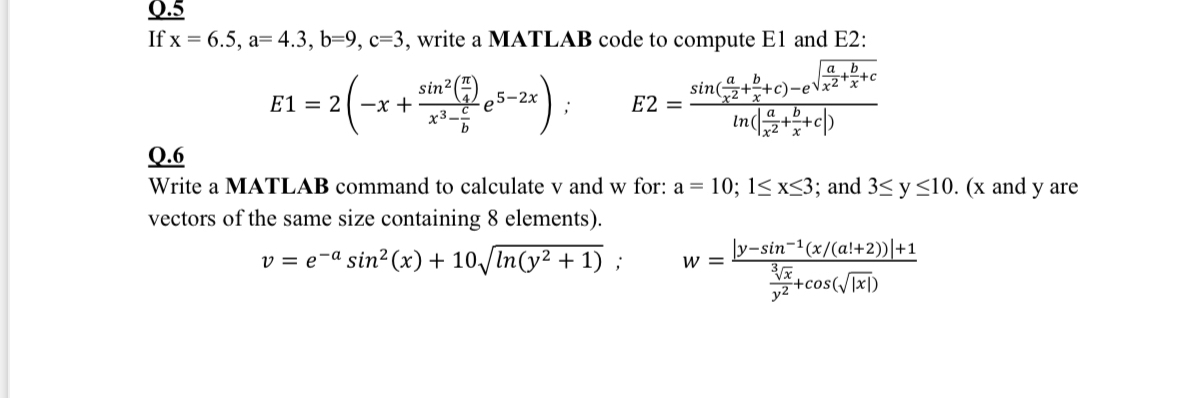 0 . 5 If x = 6 . 5 , a = 4 . 3 , b = 9 , c = 3 ,