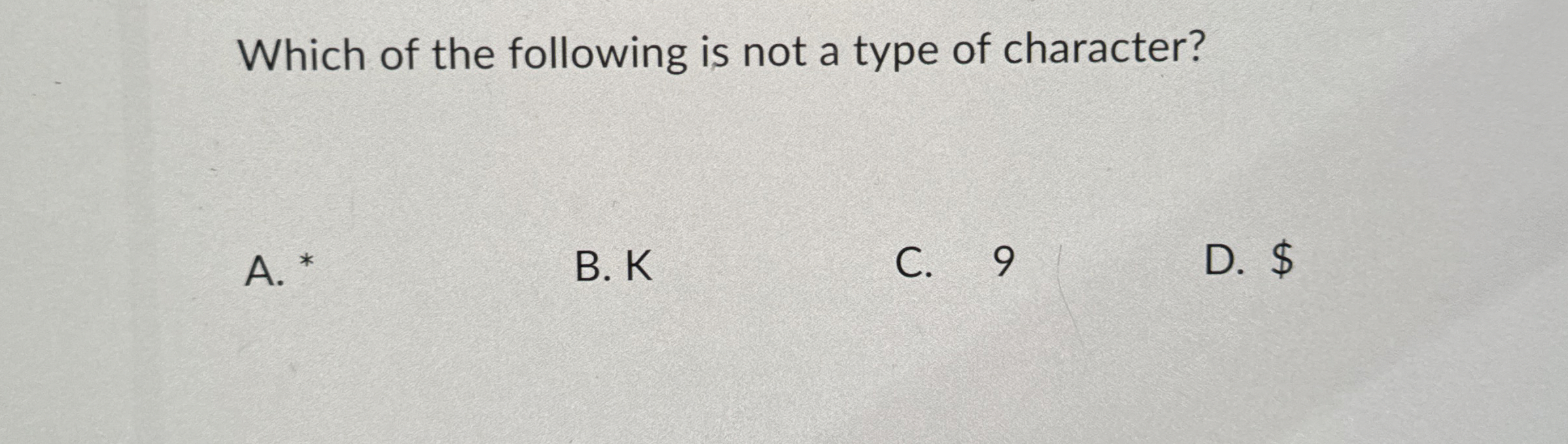 Which of the following is not a type of