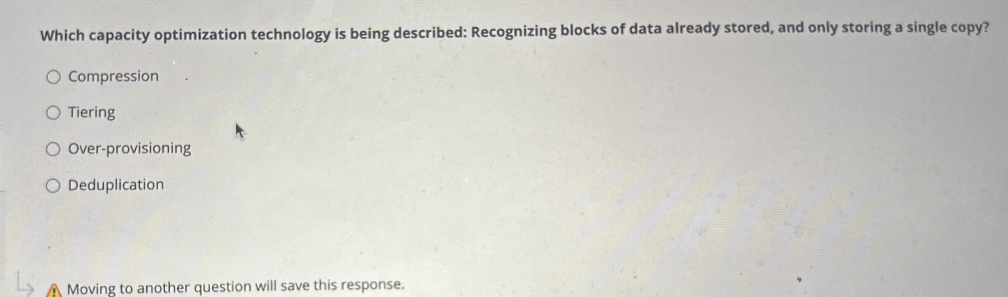 Which capacity optimization technology is being