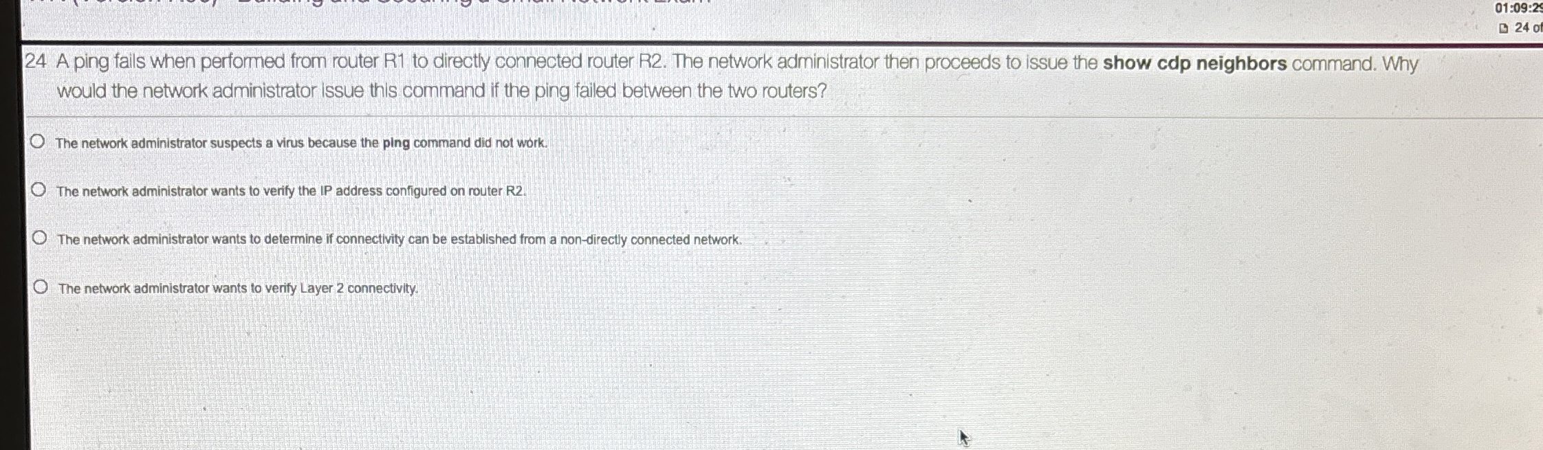 0 1 : 0 9 : 2 B 2 4 of 2 4 A ping fails when