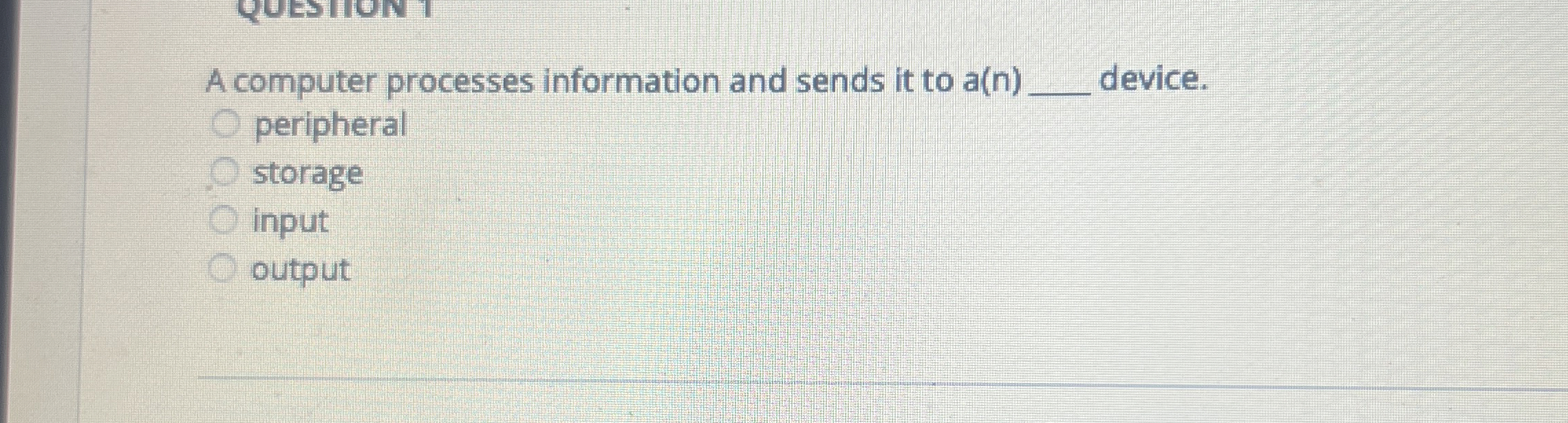 A computer processes information and sends it to