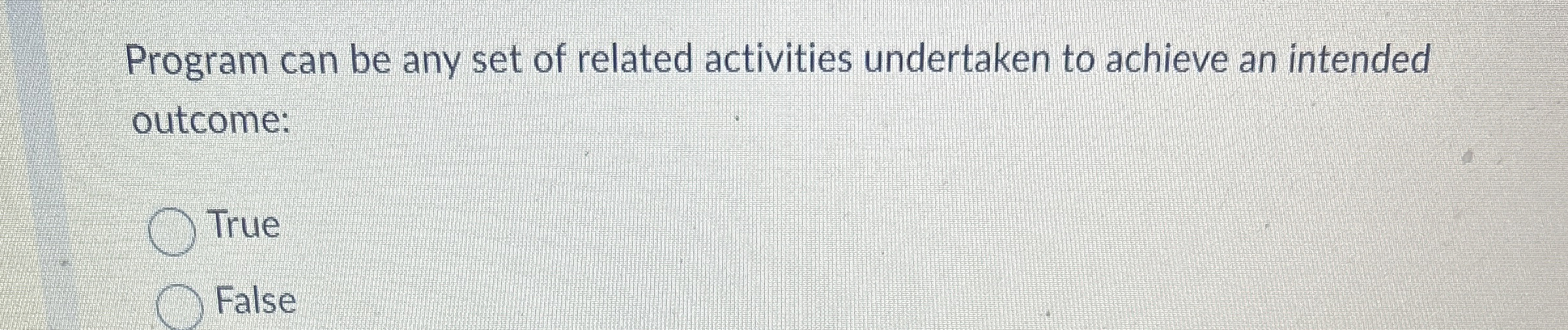 Program can be any set of related activities