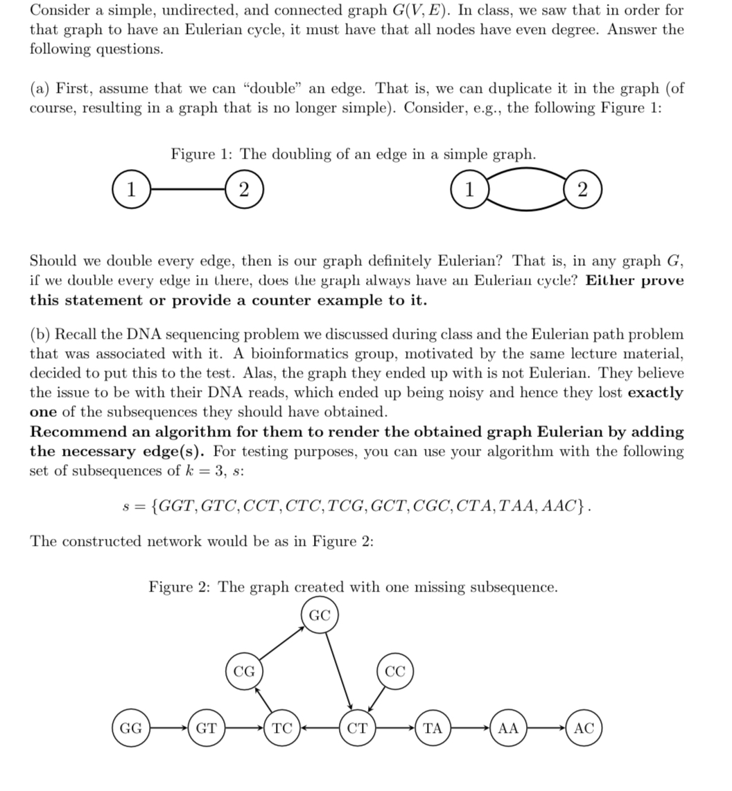 Consider a simple, undirected, and connected