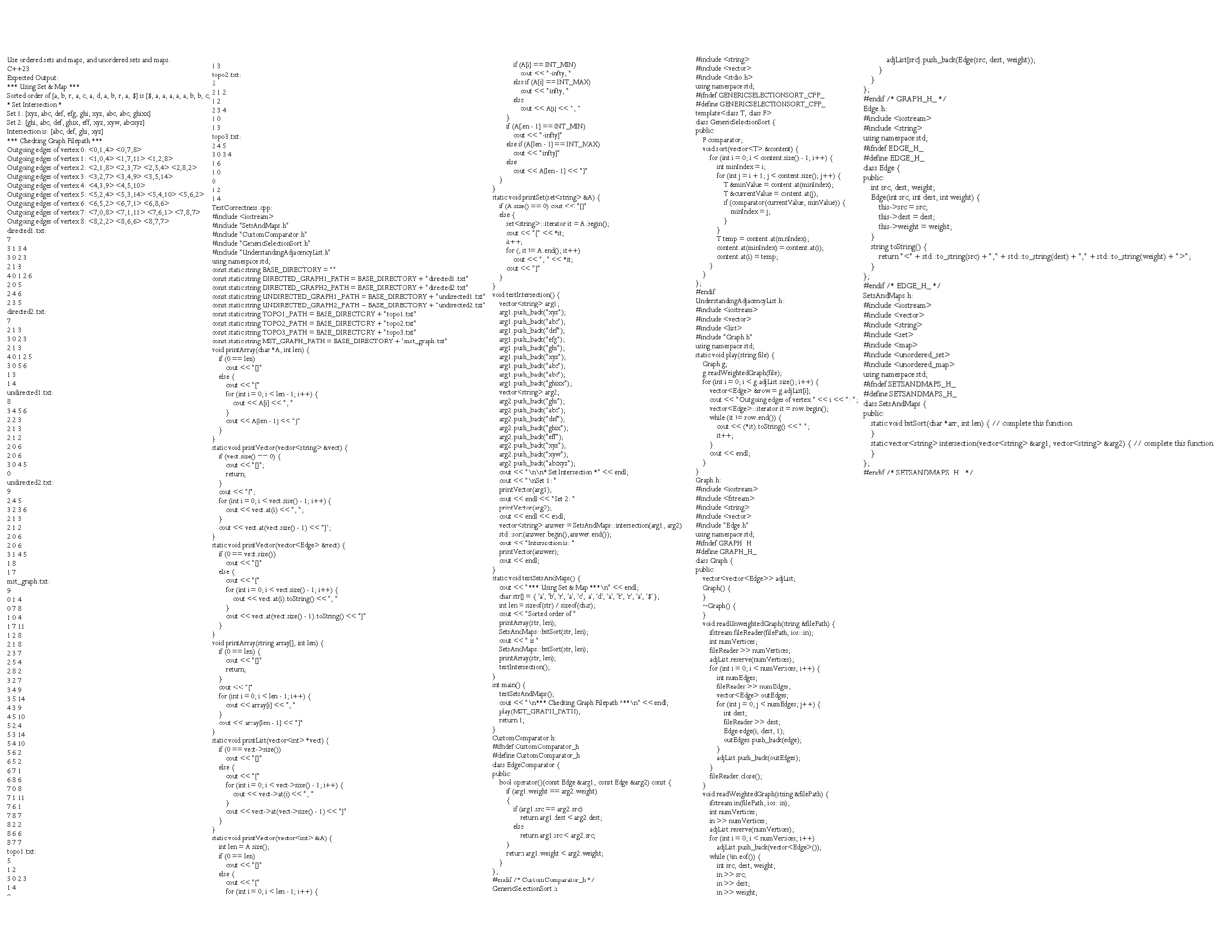 C + + and Data Structures theory: Please complete