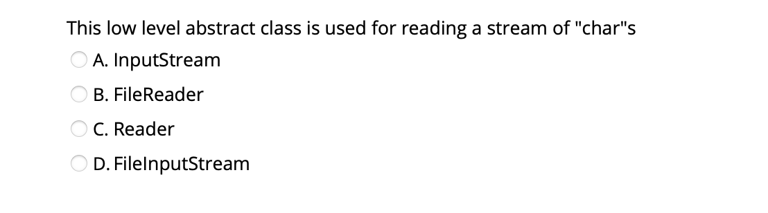 This low level abstract class is used for reading