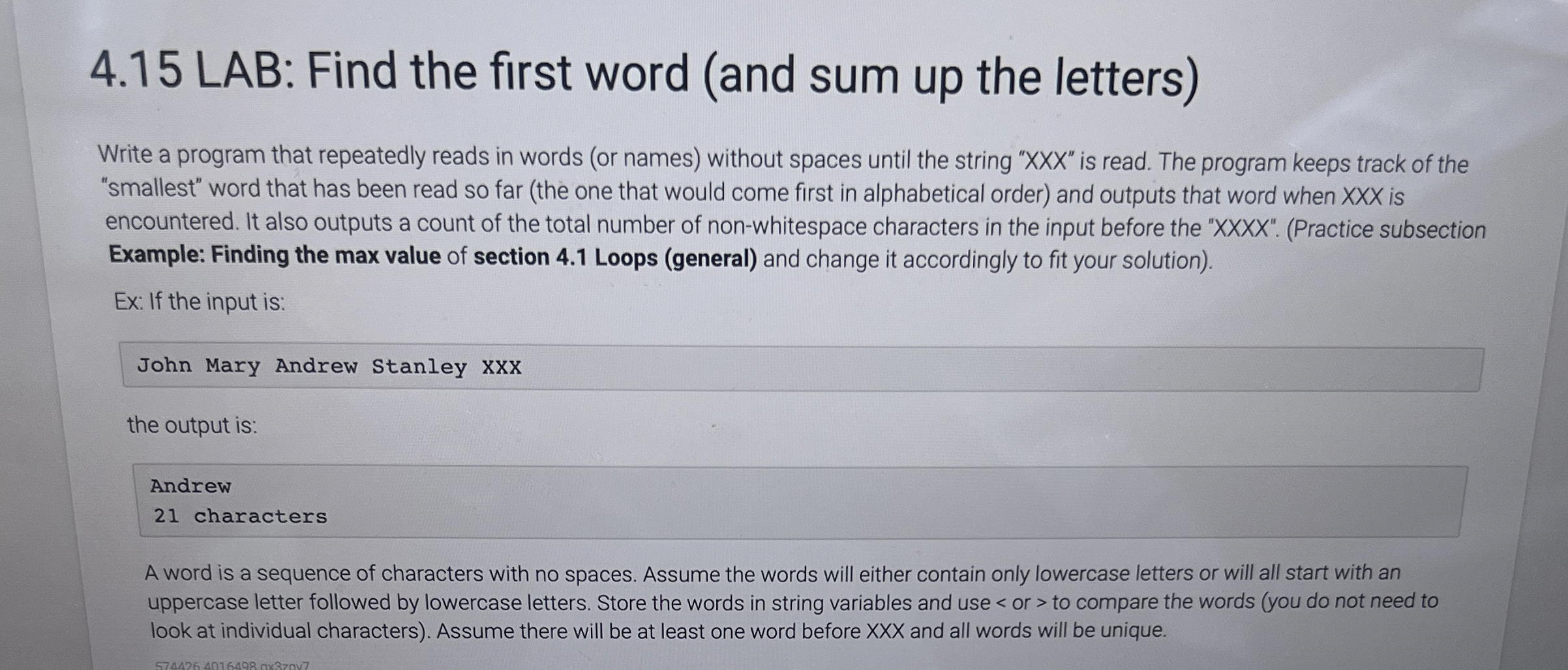 help build thos code in C + + 4 . 1 5 LAB: Find