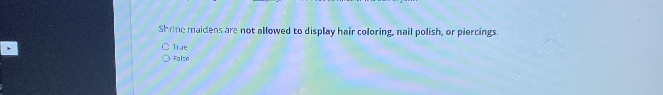 Shrine maidens are not allowed to display hair