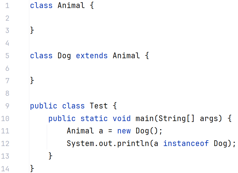 What will code output? class Animal { } class Dog