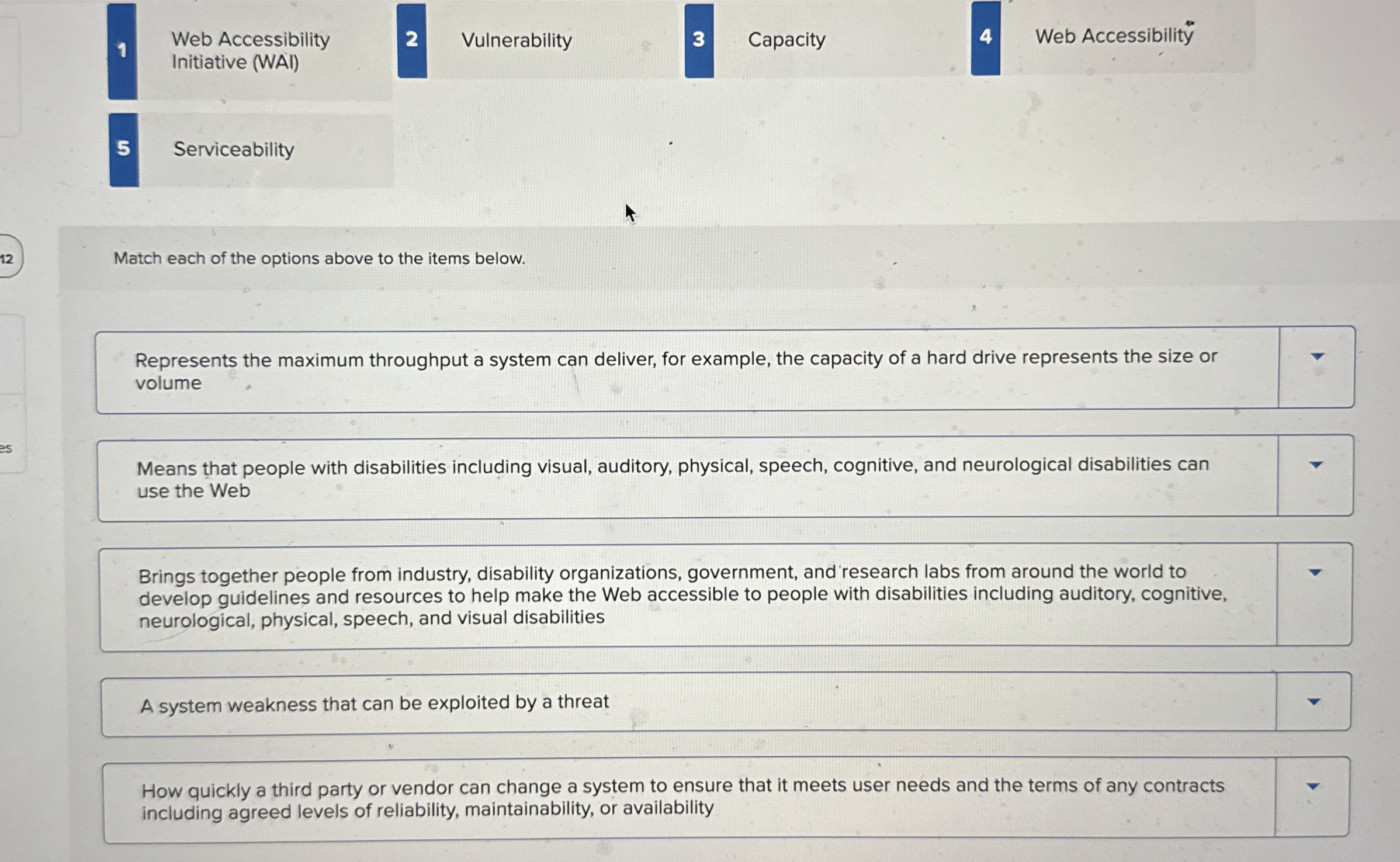 Web Accessibility Vulnerability Capacity Web