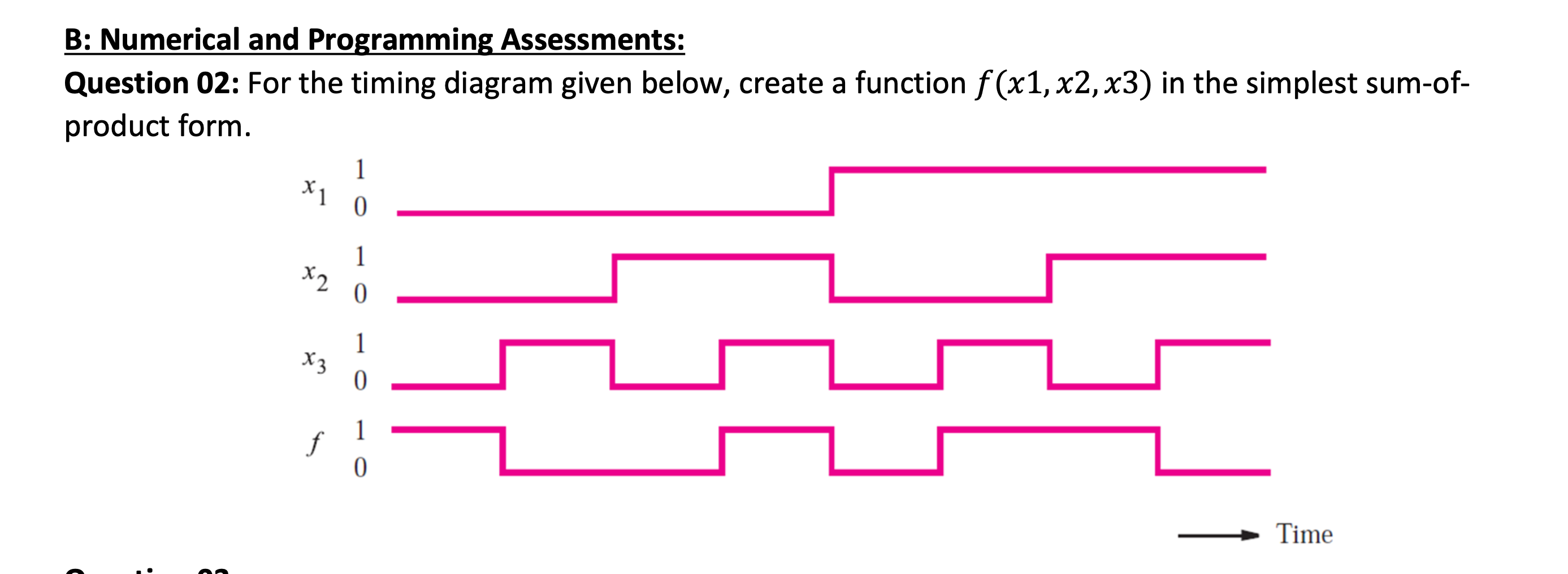 B: Numerical and Programming Assessments:
