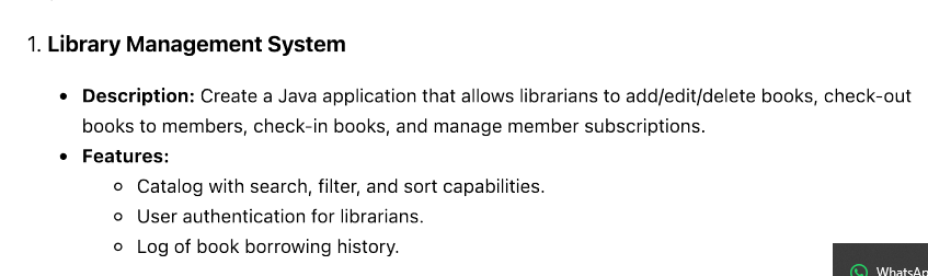Library Management System Description: Create a