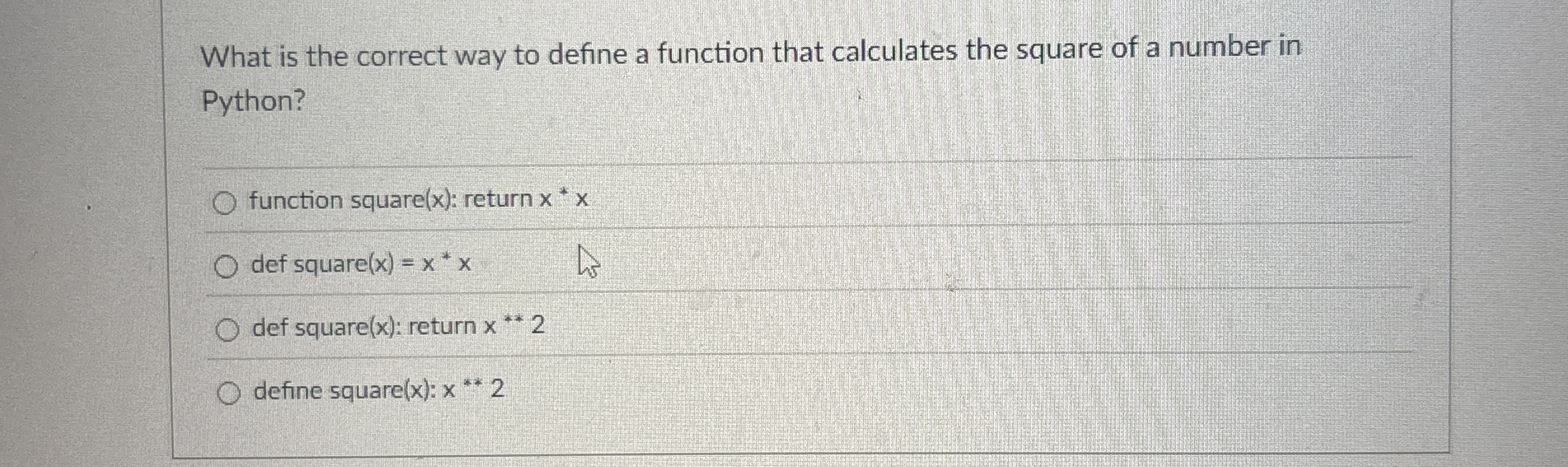 What is the correct way to define a function that