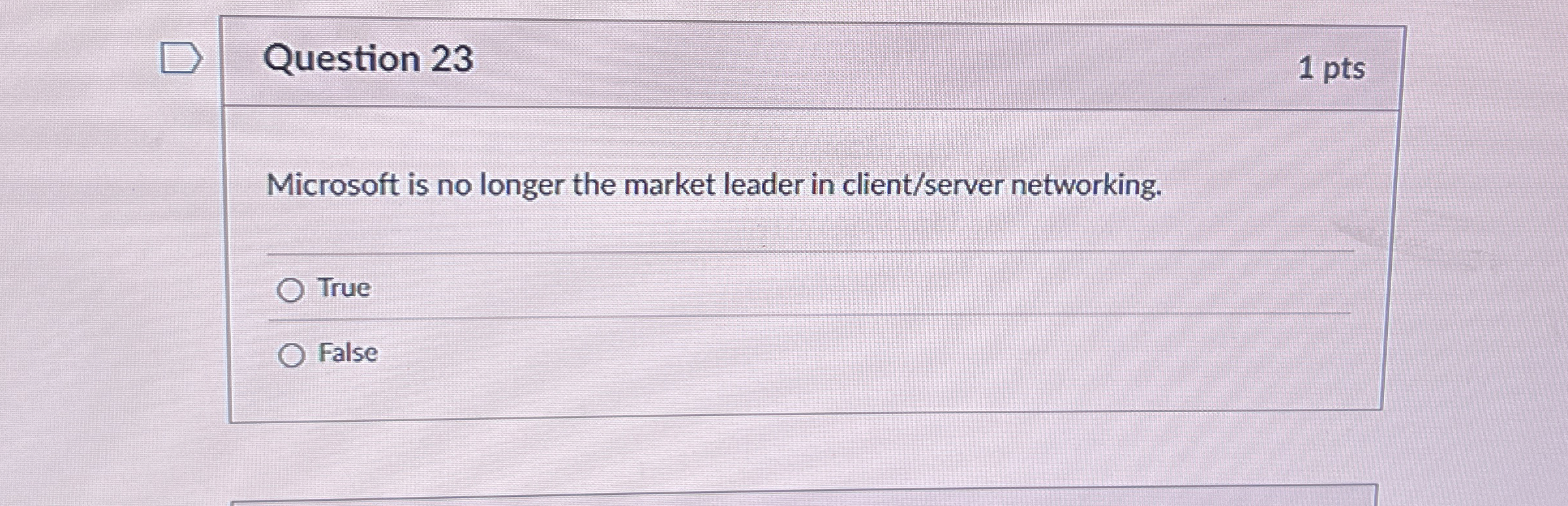 Question 2 3 Microsoft is no longer the market