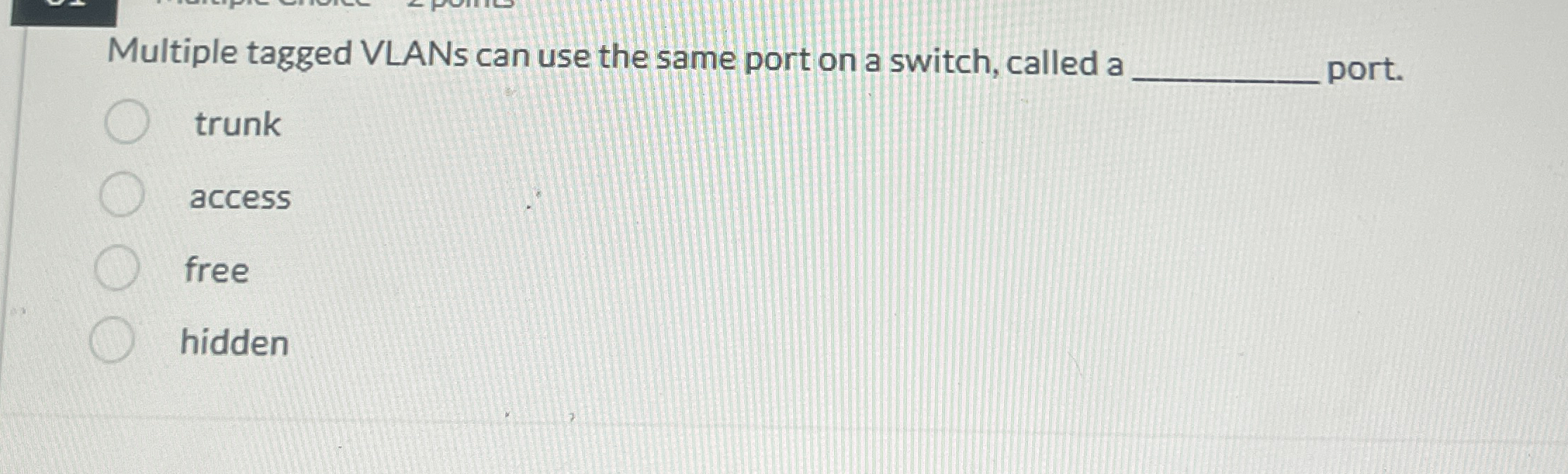 Multiple tagged VLANs can use the same port on a
