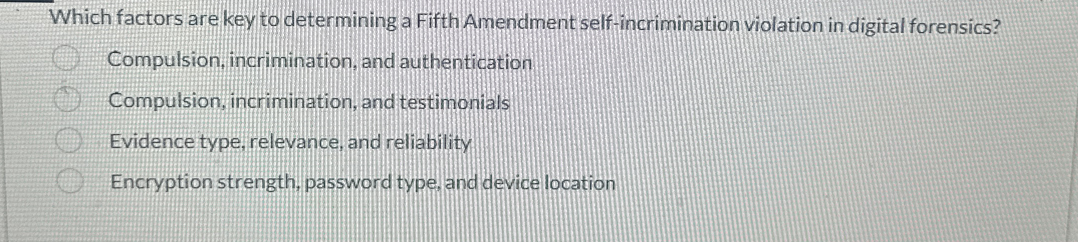 Which factors are key to determining a Fifth