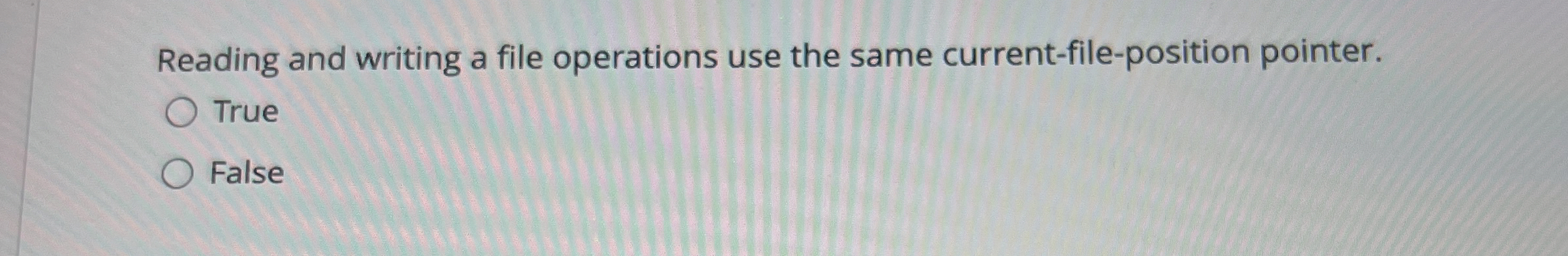 Reading and writing a file operations use the