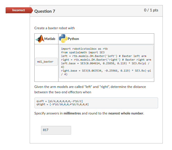 Question 7 Given the arm models are called "left"