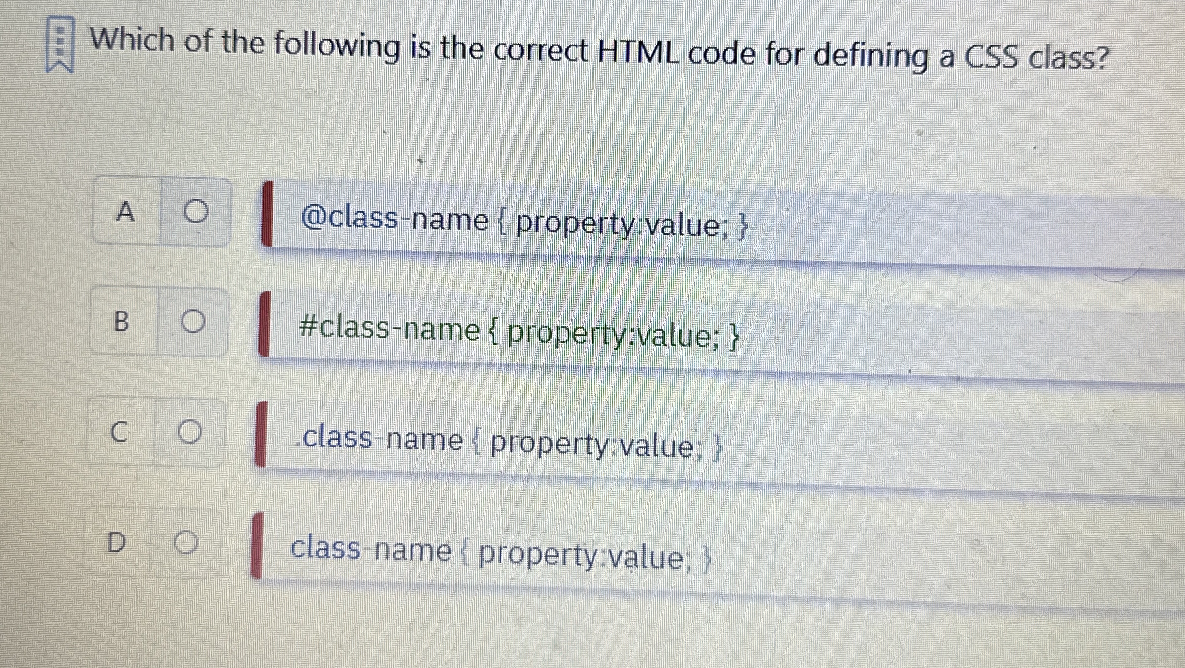Which of the following is the correct HTML code
