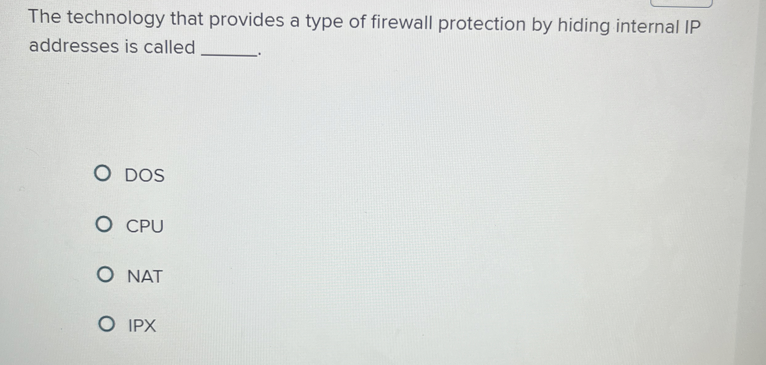 The technology that provides a type of firewall