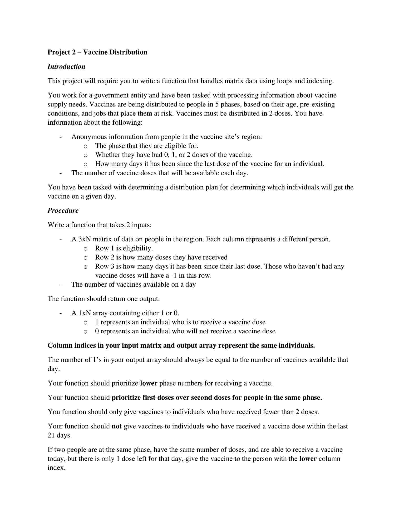 Project 2 - Vaccine Distribution Introduction