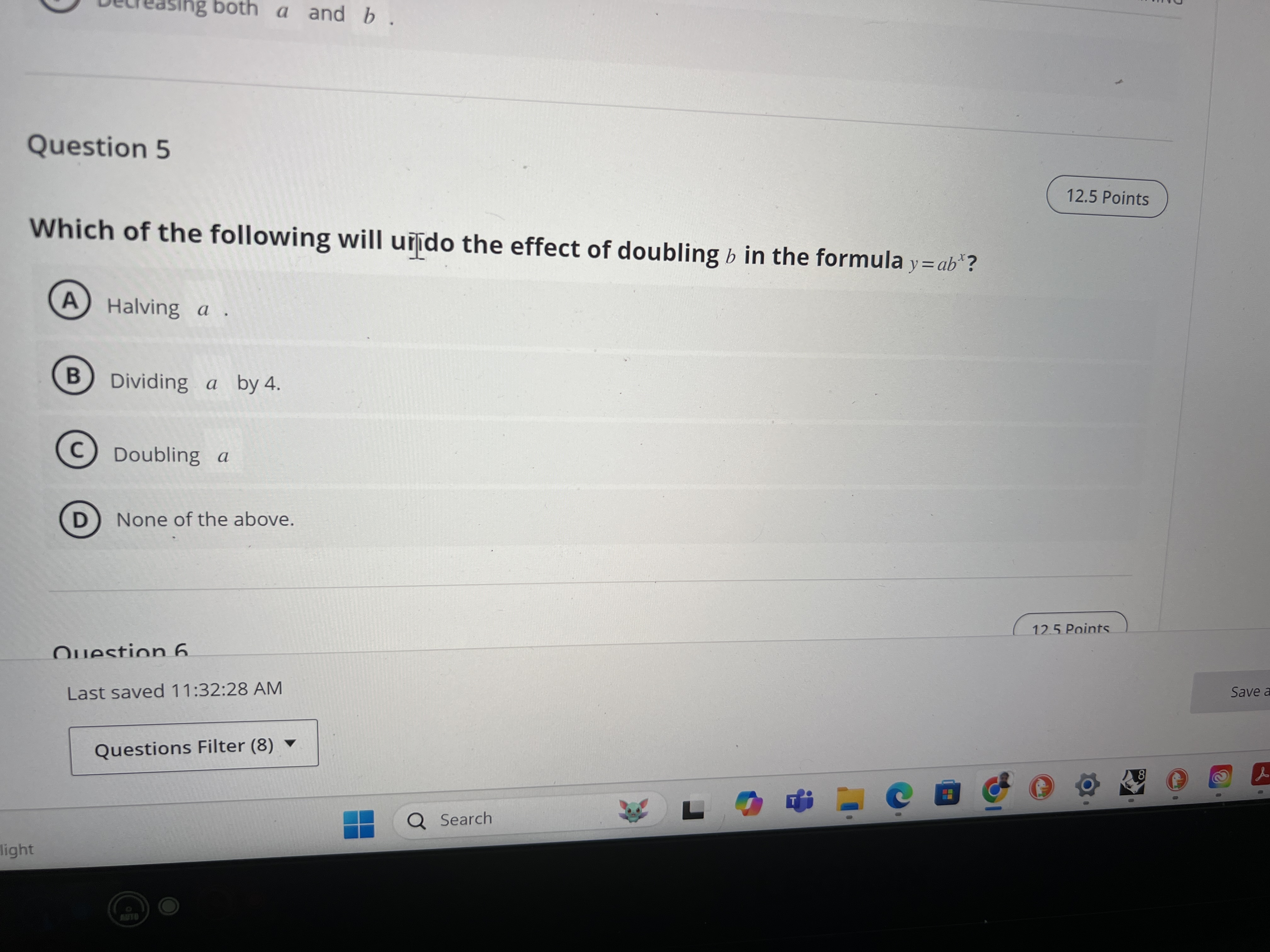Which of the following will urido the effect of