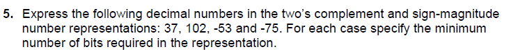 5 . Express the following decimal numbers in the