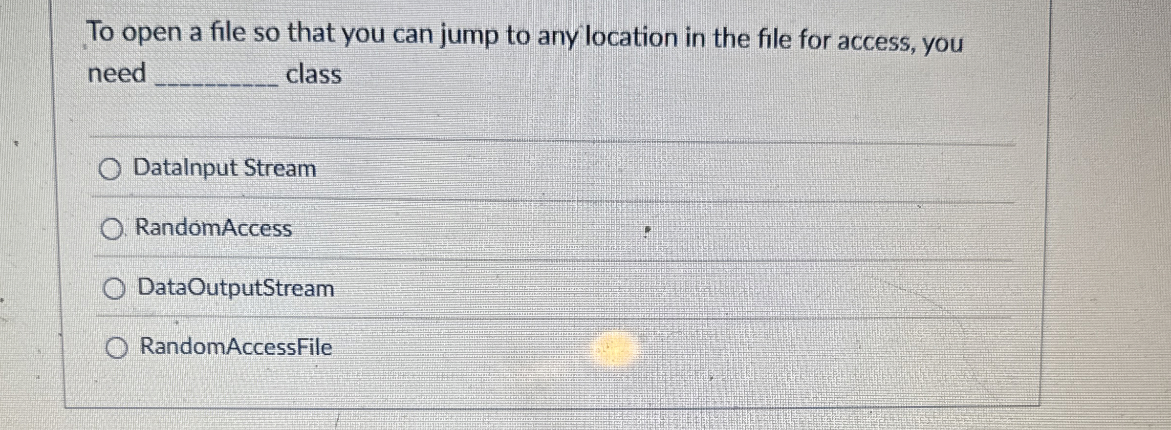 To open a file so that you can jump to any