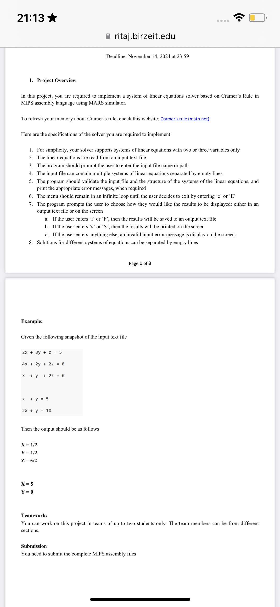 Deadline: November 1 4 , 2 0 2 4 at 2 3 : 5 9 1 .