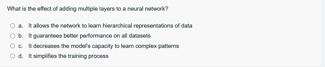 What is the effect of adding multiple layers to a