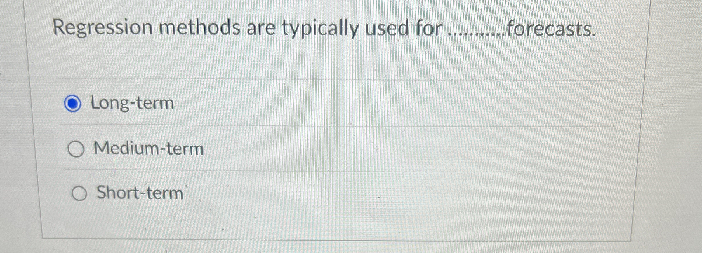 Regression methods are typically used for q ,