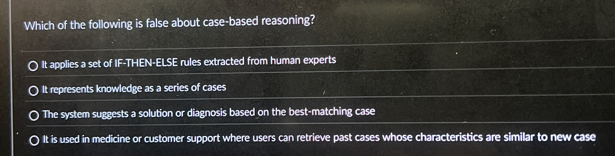 Which of the following is false about case -