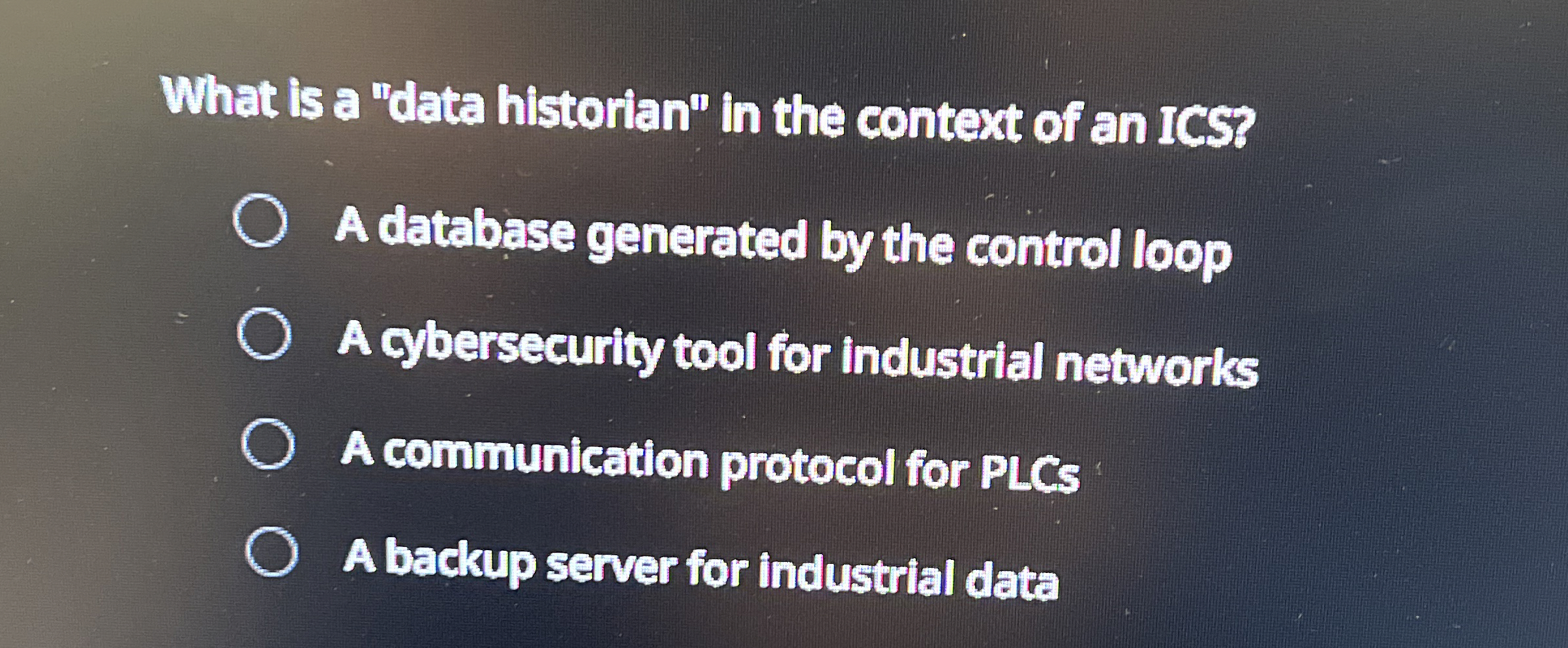 What is a "data historian" in the context of an