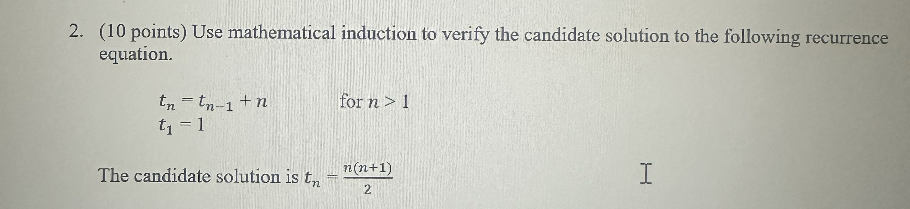 ( 1 0 points ) Use mathematical induction to