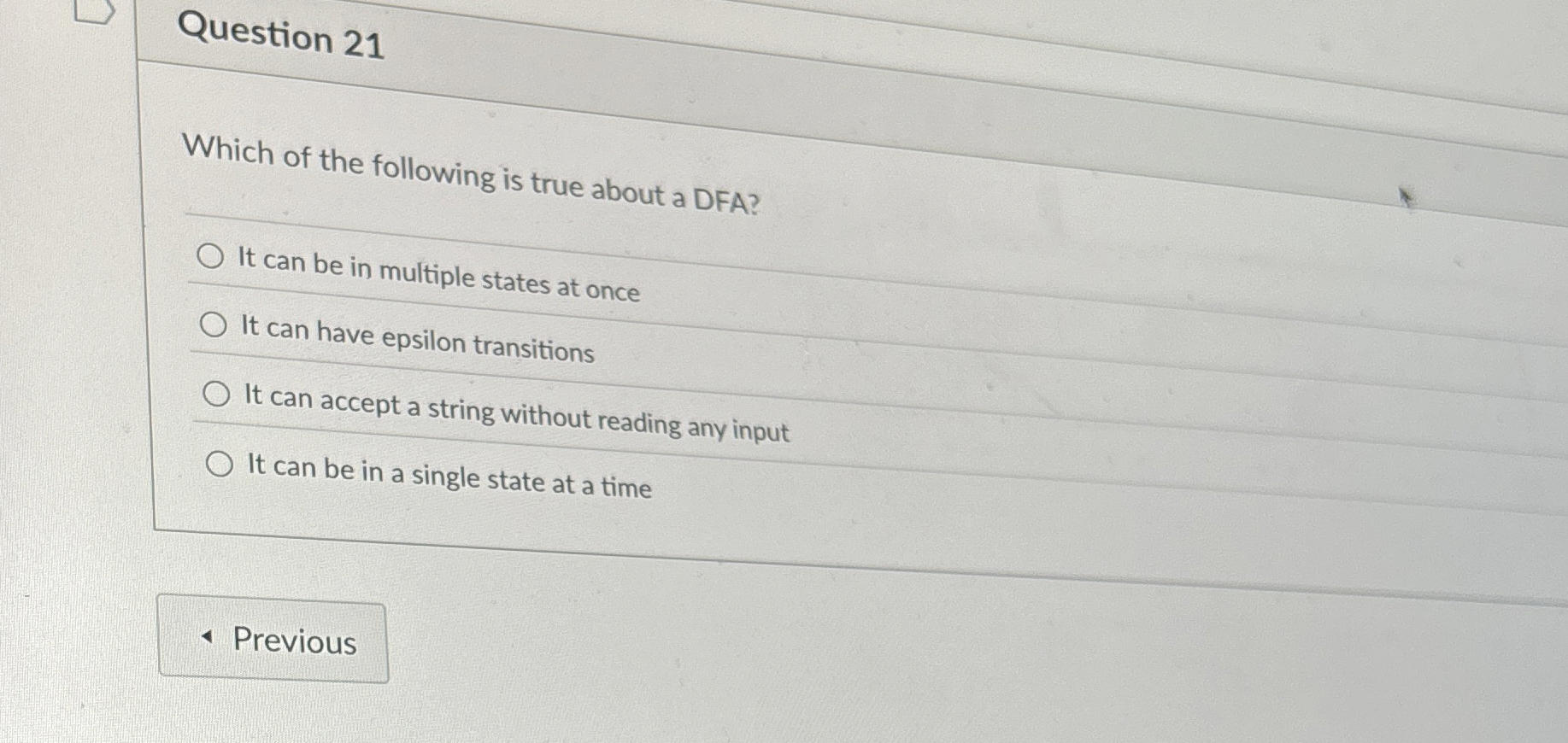 Question 2 1 Which of the following is true about