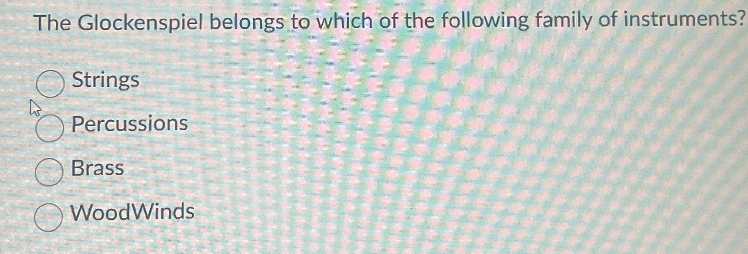 The Glockenspiel belongs to which of the