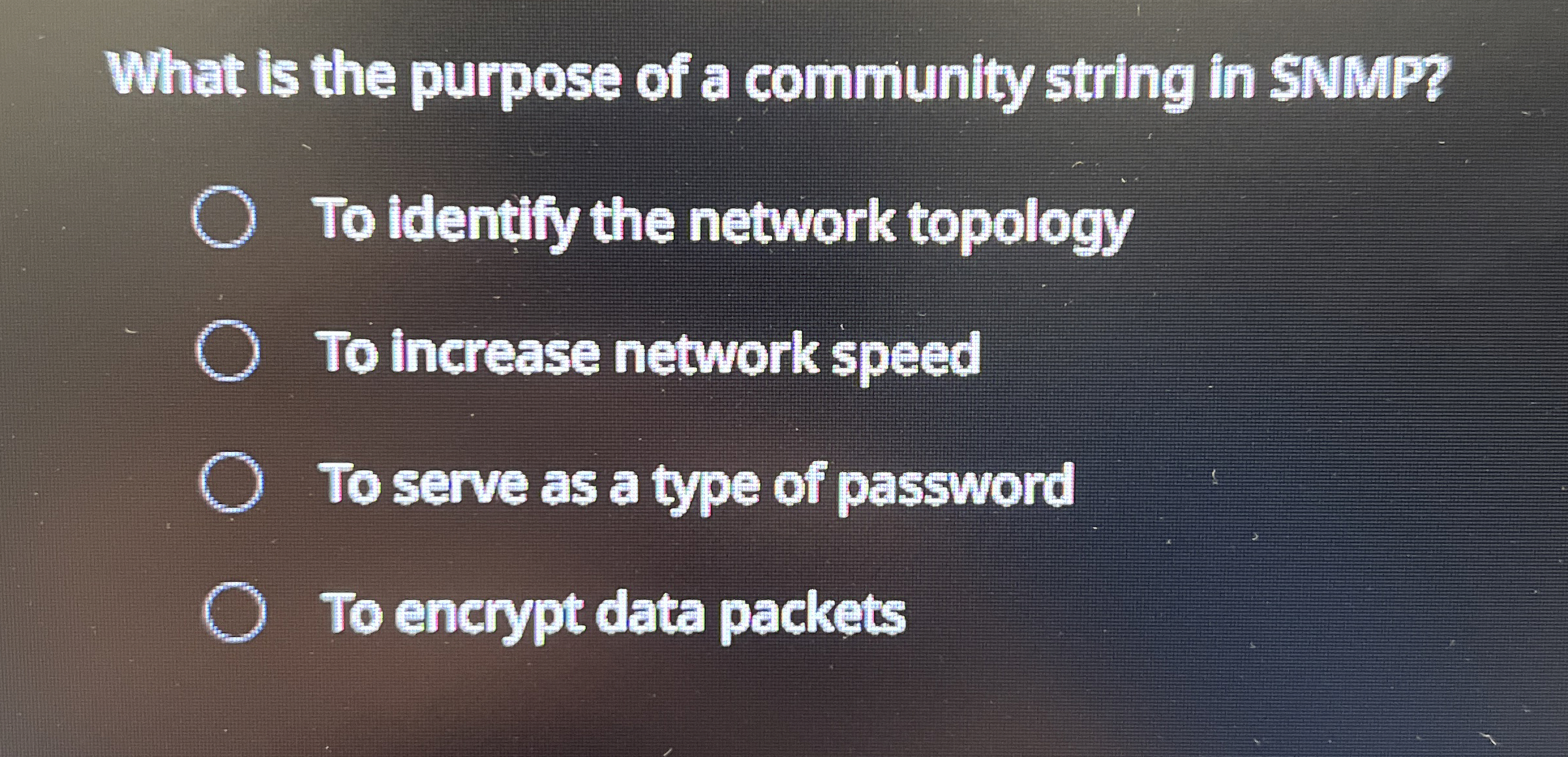 What is the purpose of a community string in SNMP