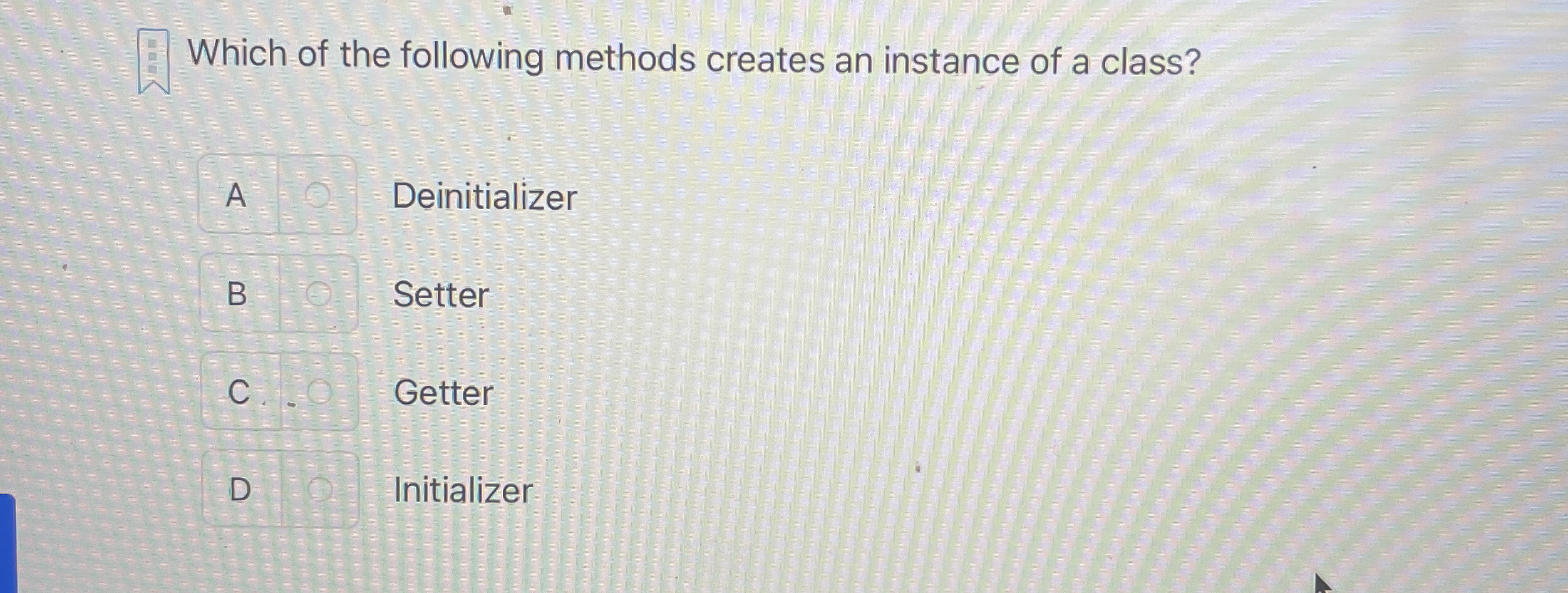 Which of the following methods creates an