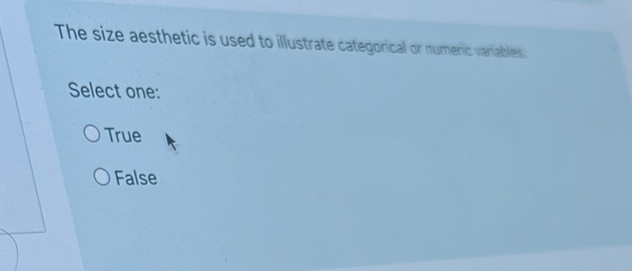 The size aesthetic is used to illustrate