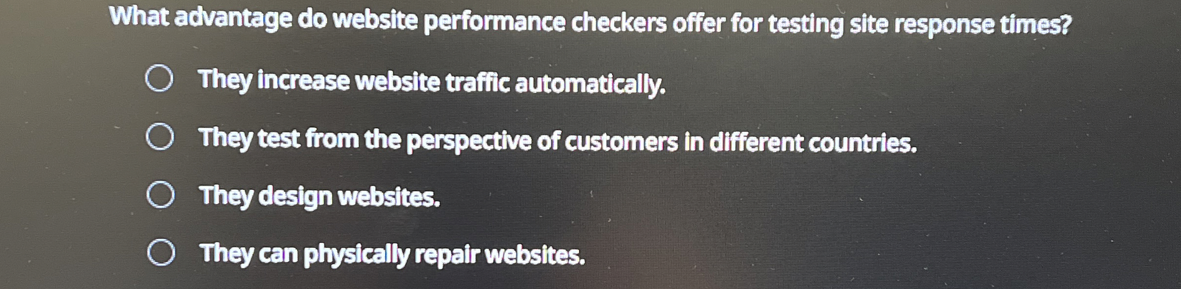 What advantage do website performance checkers