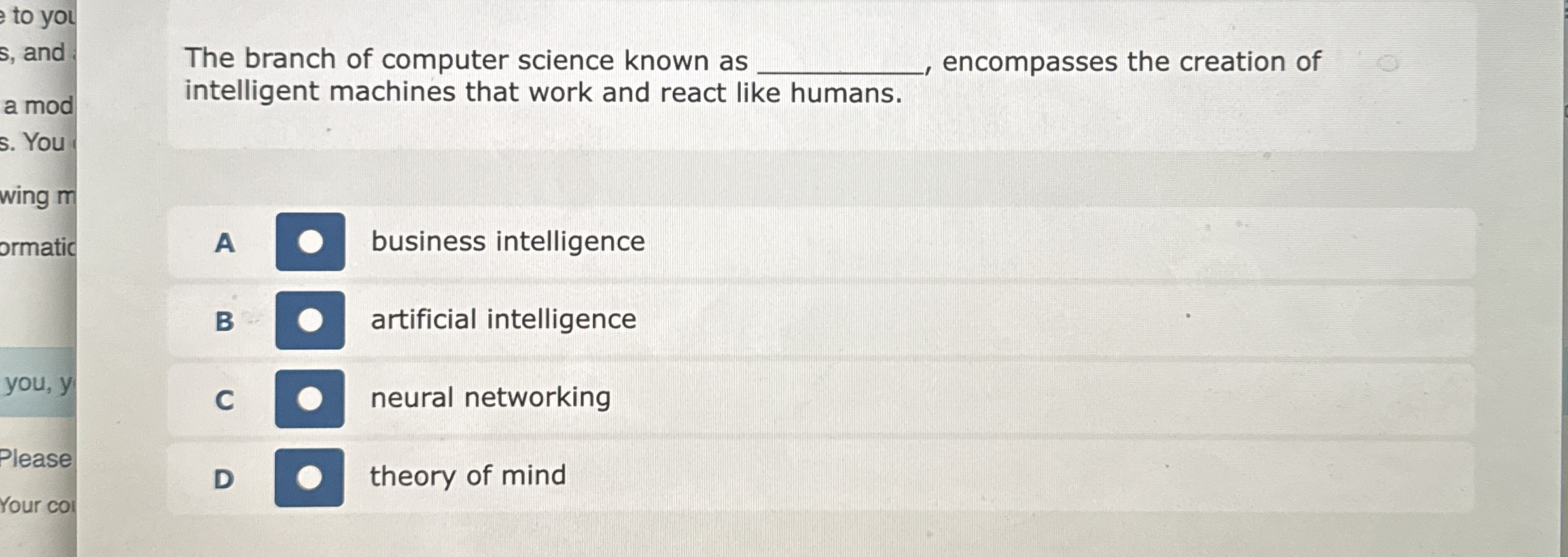 The branch of computer science known as