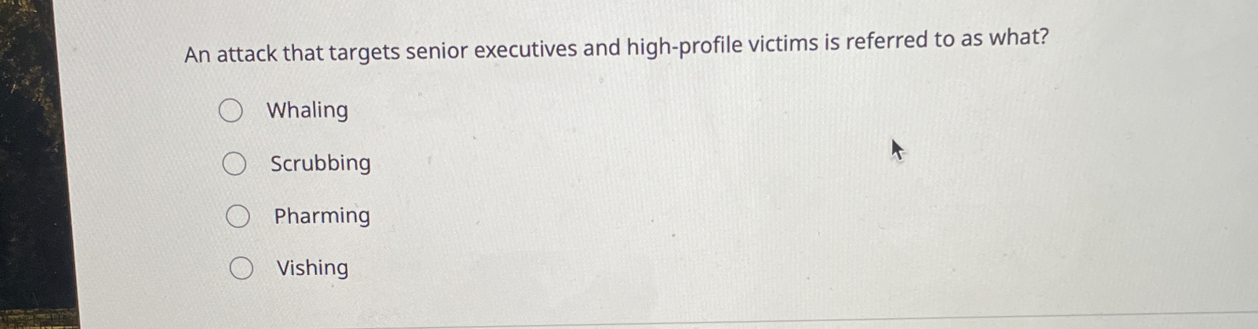 An attack that targets senior executives and high