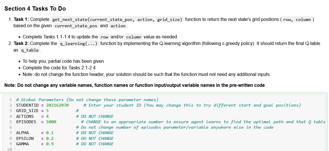 ` ` ` # Global Parameters ( Do not change these